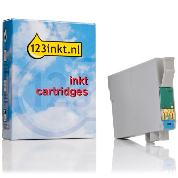 Epson T0872 inktcartridge cyaan (123inkt huismerk) C13T08724010C 023305 - 1