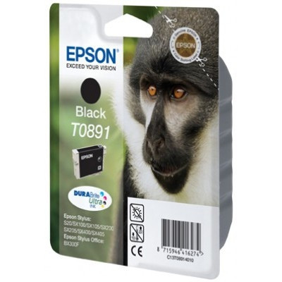 Epson T0891 inktcartridge zwart lage capaciteit (origineel) C13T08914011 023316 - 1