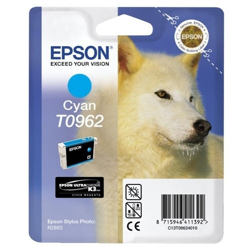 Epson T0962 inktcartridge cyaan (origineel) C13T09624010 023328 - 1