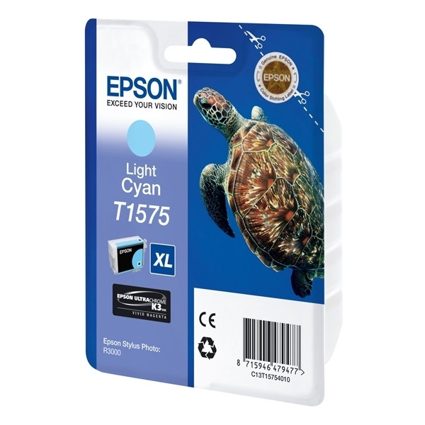 Epson T1575 inktcartridge licht cyaan (origineel) C13T15754010 C13T15754012 902645 - 1