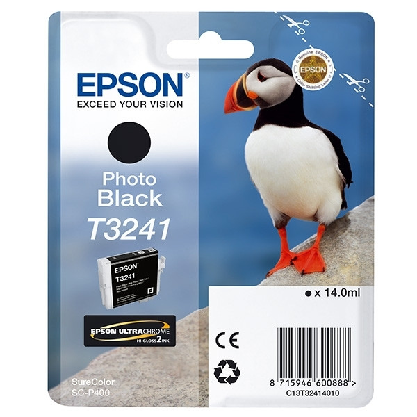 Epson T3241 inktcartridge foto zwart (origineel) C13T32414010 904932 - 1