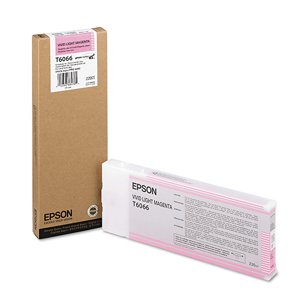 Epson T6066 inktcartridge vivid licht magenta hoge capaciteit (origineel) C13T606600 904823 - 1