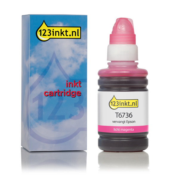 Epson T6736 inkttank licht magenta (123inkt huismerk) C13T67364AC 026827 - 1