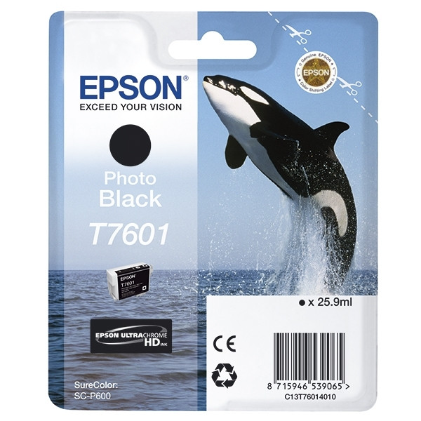 Epson T7601 inktcartridge foto zwart (origineel) C13T76014010 903161 - 1