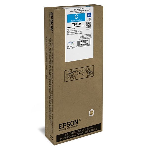 Epson T9452 inktcartridge cyaan hoge capaciteit (origineel) C13T945240 025962 - 1