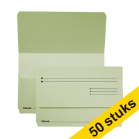 Aanbieding: 2x Esselte Pocket-File kartonnen dossiermappen groen (25 stuks)