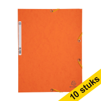 Aanbieding: 10x Exacompta elastomap glanskarton oranje A4