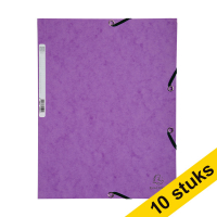 Aanbieding: 10x Exacompta elastomap glanskarton purper A4