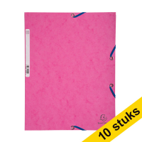 Aanbieding: 10x Exacompta elastomap glanskarton roze A4