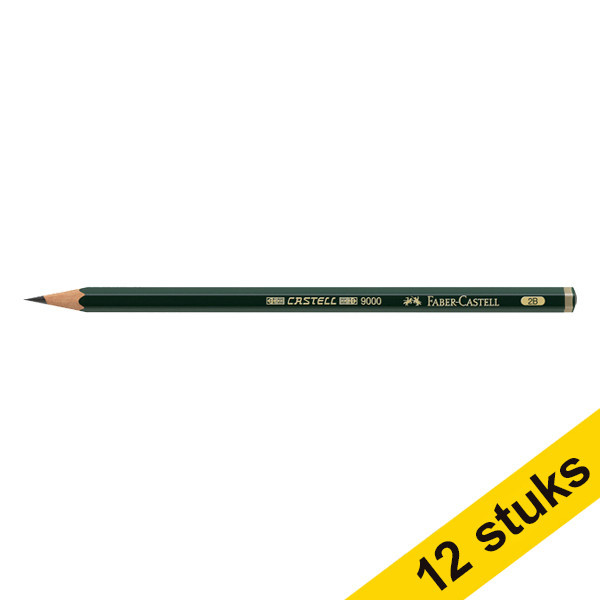 Faber-Castell Aanbieding: 12x Faber-Castell 9000 potlood (2B)  220213 - 1