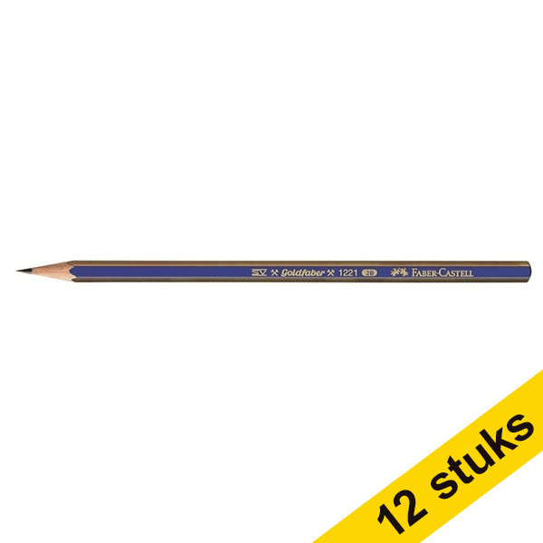 Faber-Castell Aanbieding: 12x Faber-Castell Goldfaber 1221 potlood (2B)  240036 - 1