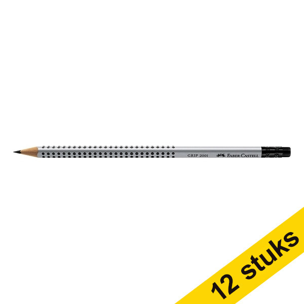 Faber-Castell Aanbieding: 12x Faber-Castell Grip potlood met gom (HB)  240053 - 1