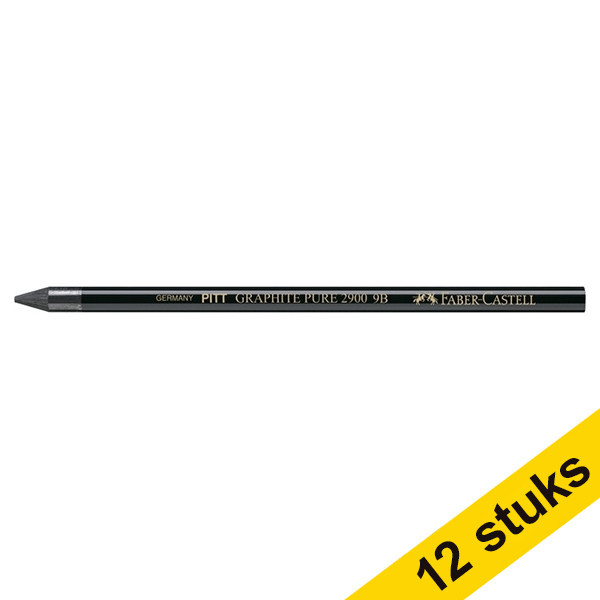 Faber-Castell Aanbieding: 12x Faber-Castell Pitt Pure grafietpotlood (9B)  240057 - 1