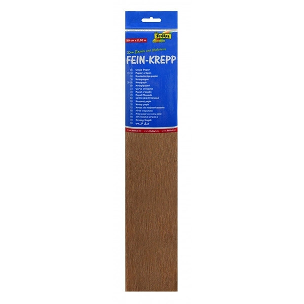 Folia crêpepapier 250 x 50 cm chocoladebruin 822115 222099 - 1