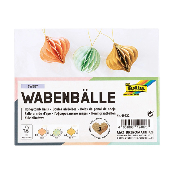 Folia honingraatballen Sweet (3 stuks) 49222 222323 - 1