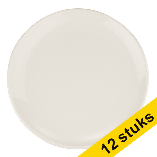 Gourmet bord Off white 250 mm (12 stuks) bo11922 404216 - 1