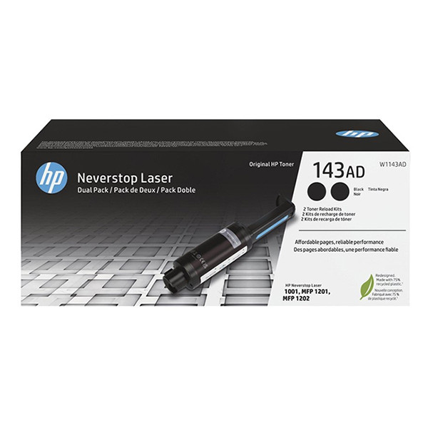 HP 143A (W1143AD) toner zwart duopack (origineel) W1143AD 093242 - 1