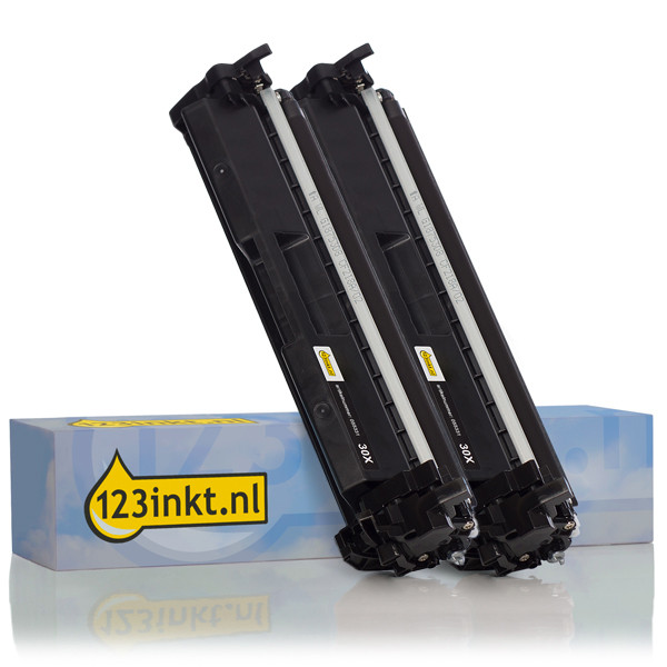 HP 30X (CF230X) toner zwart hoge capaciteit dubbelpak (123inkt huismerk)  160716 - 1