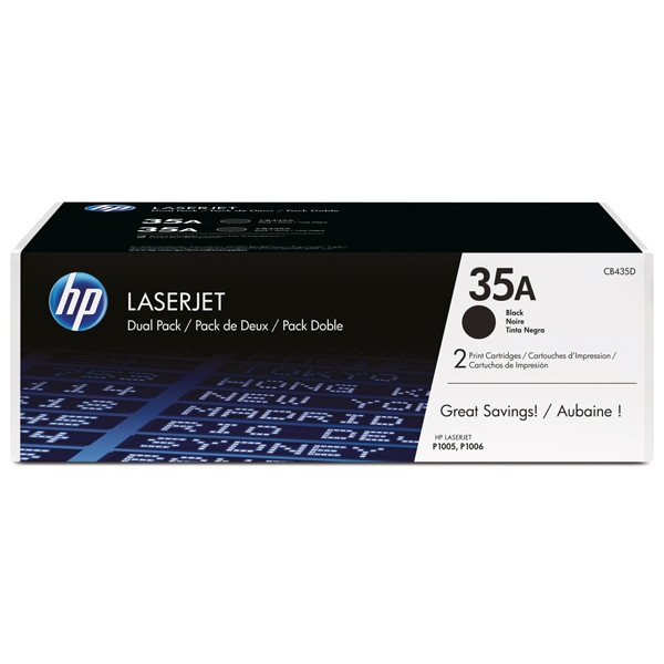 HP 35AD (CB435AD) toner zwart dubbelpak (origineel) CB435AD 054090 - 1