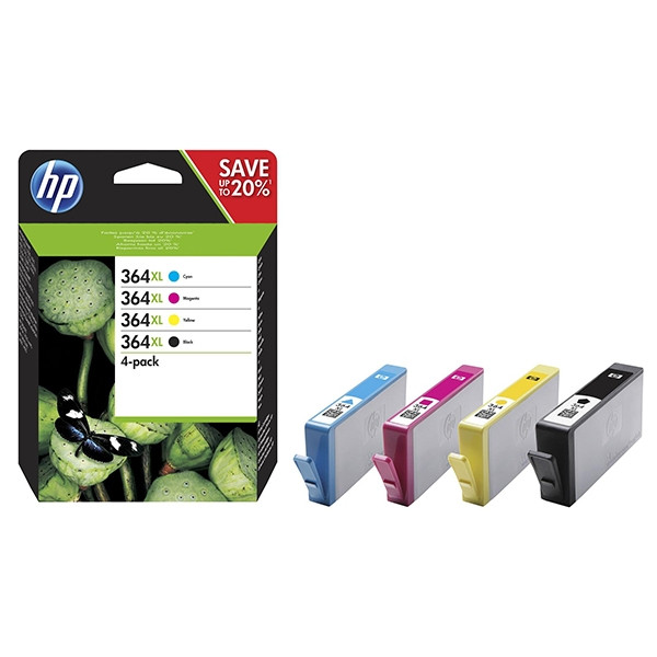 HP 364XL multipack XL zwart/cyaan/magenta/geel (origineel) N9J74AE 044522 - 1