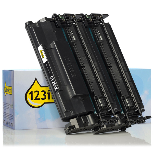 HP 59X (CF259X) toner zwart hoge capaciteit dubbelpak (123inkt huismerk)  160705 - 1