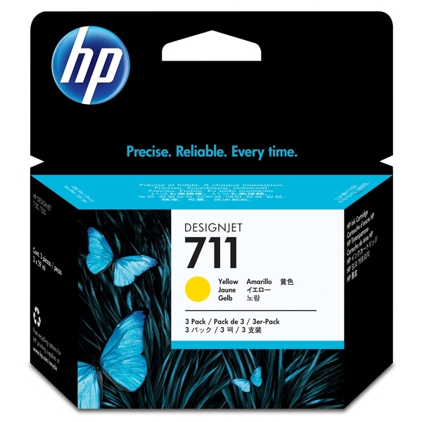 HP 711 (CZ136A) multipack geel 3 stuks (origineel) CZ136A 044208 - 1