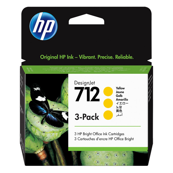 HP 712 (3ED79A) geel multipack 3 stuks (origineel) 3ED79A 653022 - 1