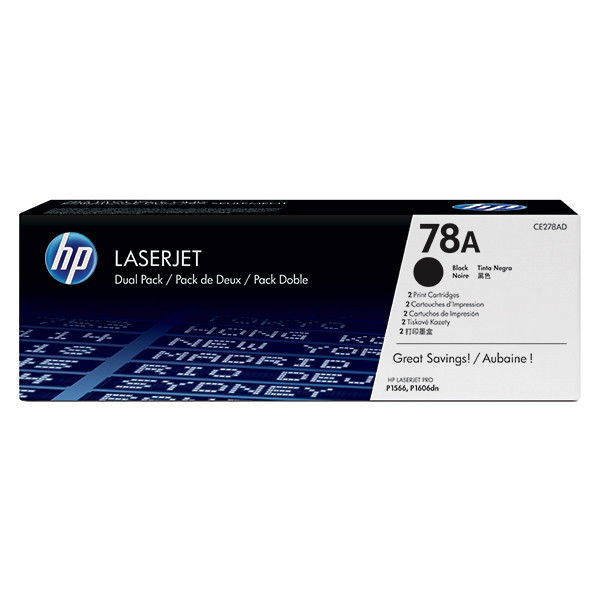 HP 78AD (CE278AD) toner zwart dubbelpak (origineel) CE278AD 054104 - 1