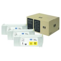 HP 81 (C5069A) multipack geel 3 stuks (origineel) C5069A 031475