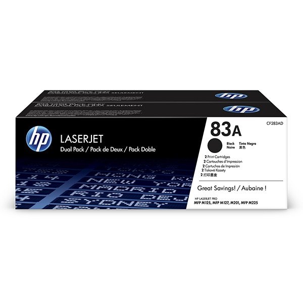 HP 83A (CF283AD) toner zwart dubbelpack (origineel) CF283AD 055068 - 1