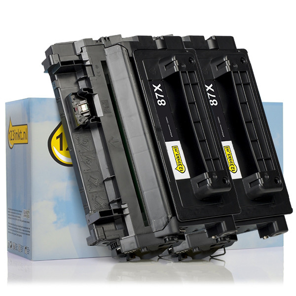 HP 87X (CF287X) toner zwart hoge capaciteit dubbelpak (123inkt huismerk)  160727 - 1