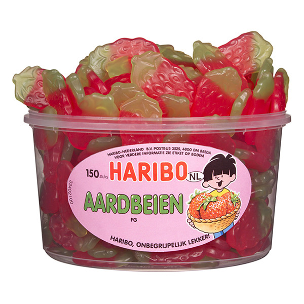 Haribo Winegum Aardbeien grootverpakking (150 stuks) 168092 423831 - 1