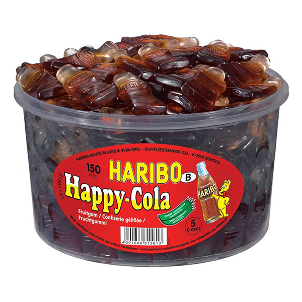 Haribo Winegum Colaflesjes grootverpakking (150 stuks) 103101 423832 - 1