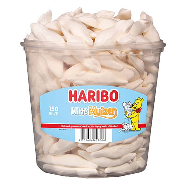 Haribo Witte Muizen grootverpakking (150 stuks) 167185 423837 - 1