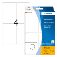 Herma 2490 multifunctionele etiketten 52 x 82 mm wit (128 etiketten) 2490 230436