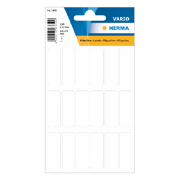 Herma 3650 multifunctionele etiketten 12 x 34 mm wit (126 etiketten) 3650 230441 - 1