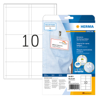 Herma 9011 insteekkaarten voor badge A4 90 x 54 mm wit (250 etiketten) 9011 230531