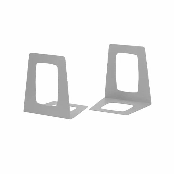 Jalema Re-Solution kunststof boekensteunen grijs 17,8 x 15,6 x 13,8 cm (2 stuks) 2648955997 234603 - 1