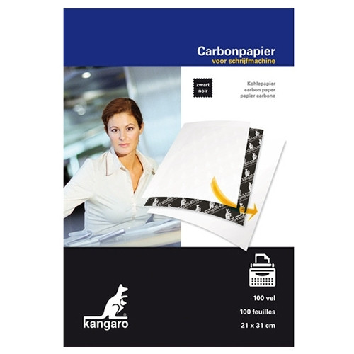 Kangaro carbonpapier A4 zwart (100 vel) K-7800492 205460 - 1