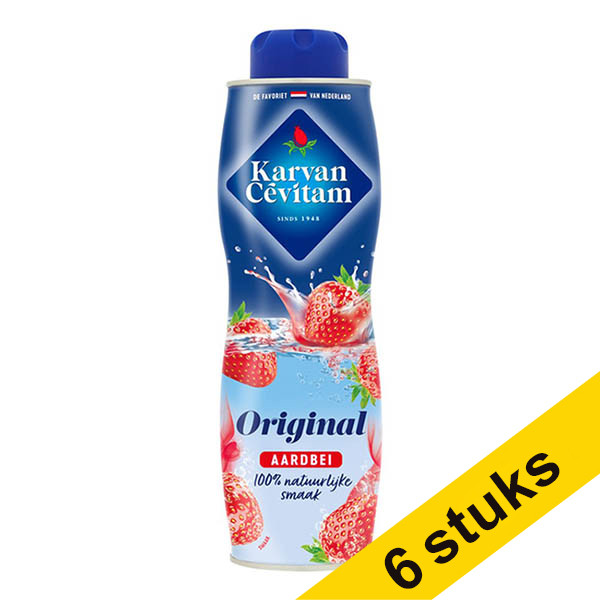 Karvan Cevitam Aanbieding: 6x Karvan Cévitam siroop aardbei (600 ml)  423685 - 1