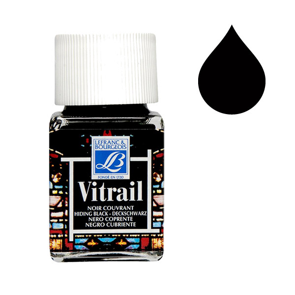 Lefranc Bourgeois Vitrail glas & porseleinverf 267 covering black (50 ml) 210240 405102 - 1