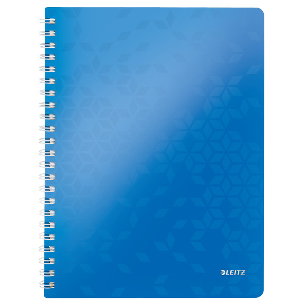 Leitz 4638 WOW spiraalschrift geruit A4 80 g/m² 80 vellen blauw metallic (4 gaten) 46380036 211988 - 1