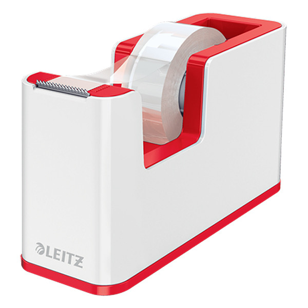 Leitz 5364 WOW plakbandhouder wit/rood 53641026 227657 - 1