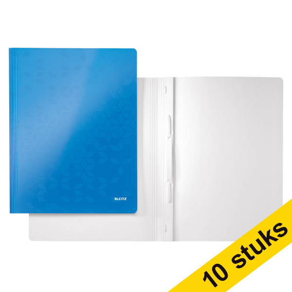 Leitz Aanbieding: 10x Leitz 3001 WOW offertemap blauw metallic  280031 - 1