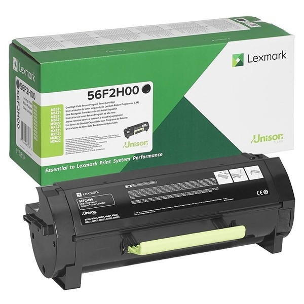 Lexmark 56F2H00 toner zwart hoge capaciteit (origineel) 56F2H00 905115 - 1