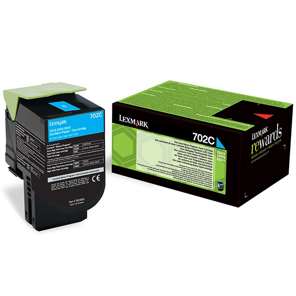 Lexmark 702C (70C20C0) toner cyaan (origineel) 70C20C0 903122 - 1