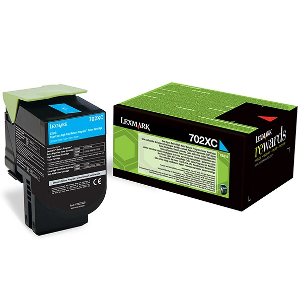 Lexmark 702XC (70C2XC0) toner cyaan extra hoge capaciteit (origineel) 70C2XC0 037256 - 1