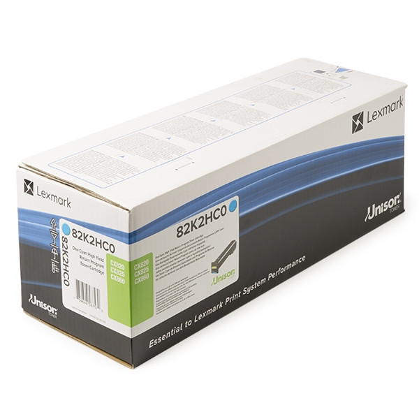 Lexmark 82K2HC0 toner cyaan hoge capaciteit (origineel) 82K2HC0 037646 - 1