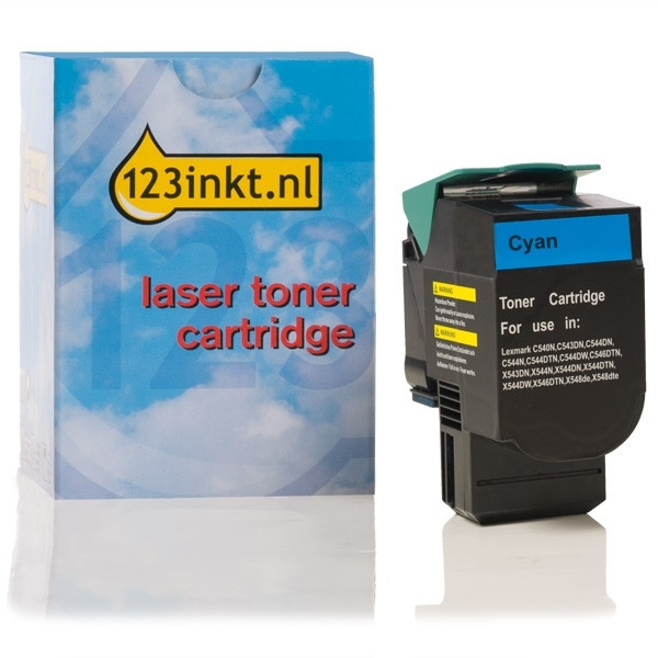 Lexmark C540A1CG toner cyaan (123inkt huismerk) C540A1CGC 037027 - 1