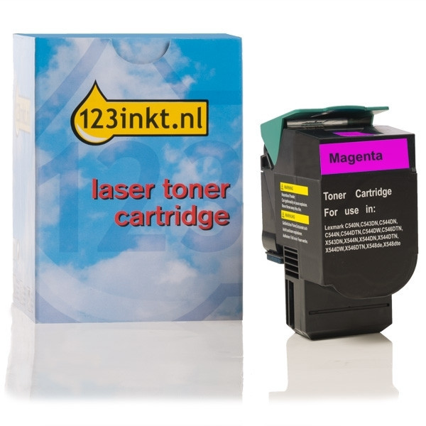 Lexmark C540A1MG toner magenta (123inkt huismerk) C540A1MGC 037029 - 1